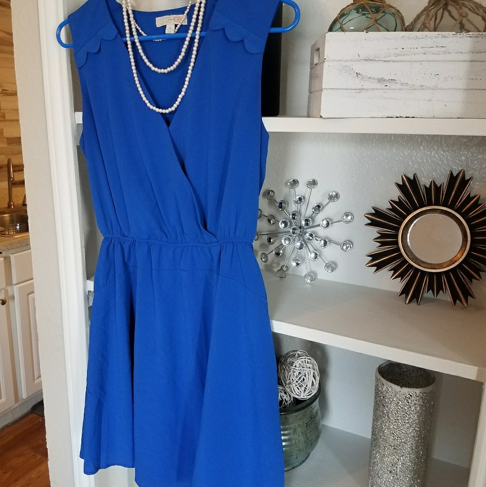 Gianni binni Royal Blue crossover Dress - Picture 2 of 5